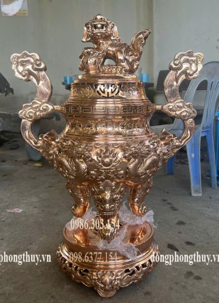 Bộ đỉnh đồng đỏ 70cm 62kg