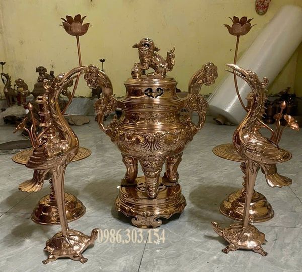 Bộ ngũ sự đồng đỏ hoa sòi 50-55-60-65-70cm