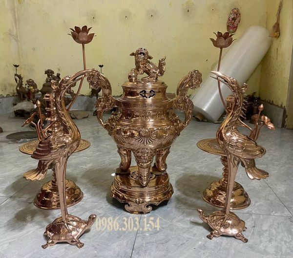 Bộ ngũ sự đồng đỏ hoa sòi 50-55-60-65-70cm