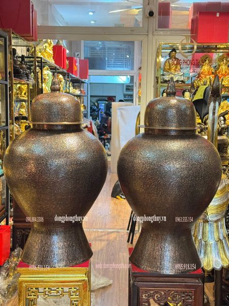Đôi chóe đồng đỏ vết búa thủ công