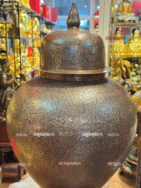 Đôi chóe đồng đỏ vết búa thủ công