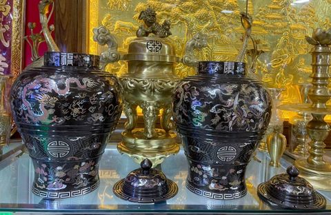 Đôi Choé thờ tứ linh 55cm nặng 50kg