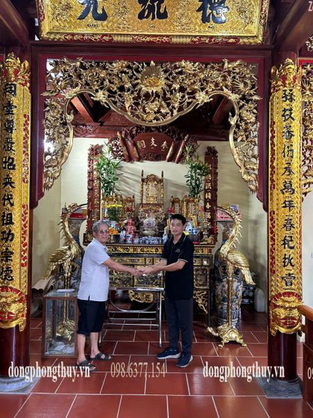 Đôi hạc đồng đỏ dát vàng