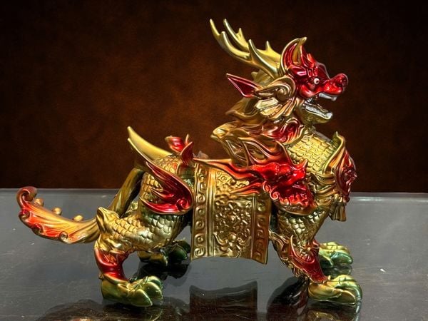 Đôi kỳ lân bằng đồng