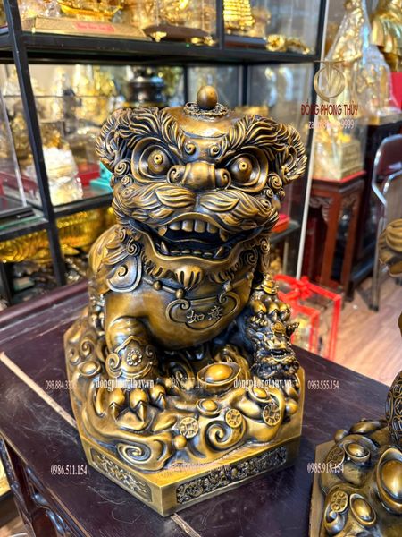 Đôi nghê đồng cao 39 ngang 40 sâu 28 nặng 68kg