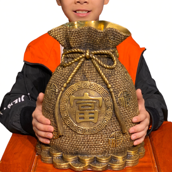 Hũ vàng phong thủy bằng đồng 30cm