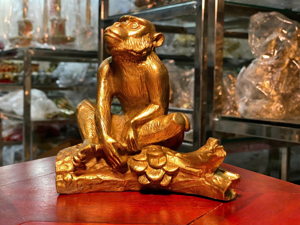 Tượng khỉ bằng đồng 14,5cm