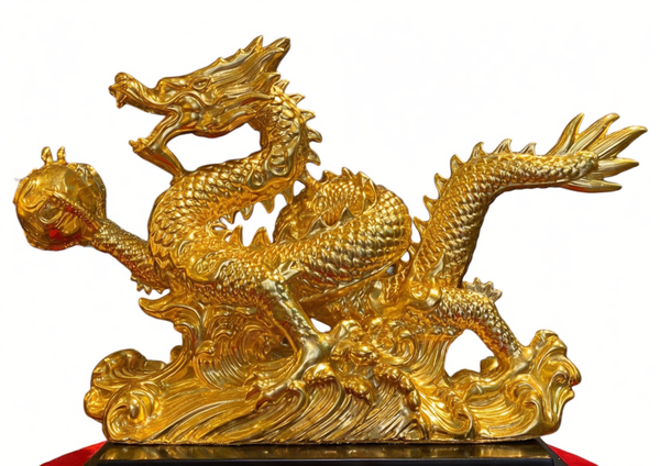 Tượng rồng mạ vàng 24k