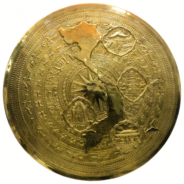 Mặt trống đồng Đông Sơn thúc nổi 60cm