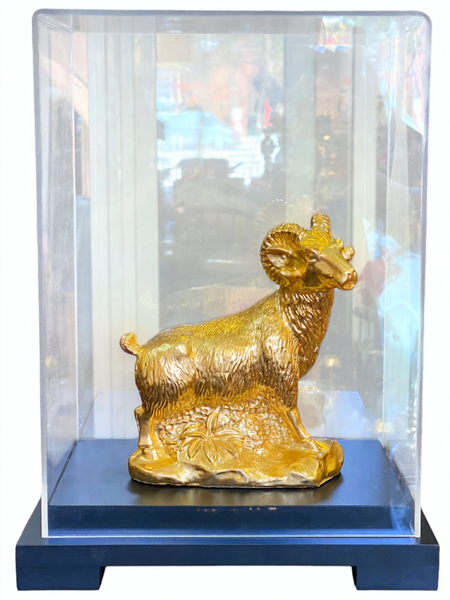 Quà Tặng Sếp: Tượng dê bằng đồng PHỦ VÀNG RÒNG 9999