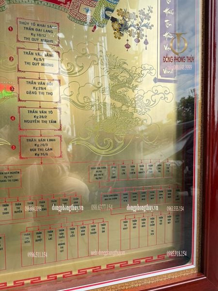 Gia phả dòng họ bằng đồng ăn mòn