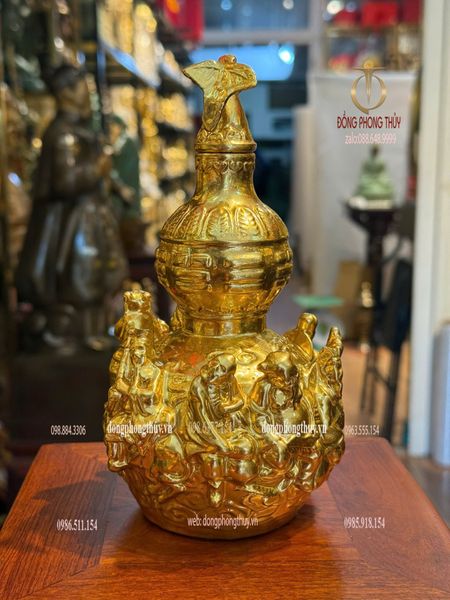 Hồ lô đồng dát vàng 24k