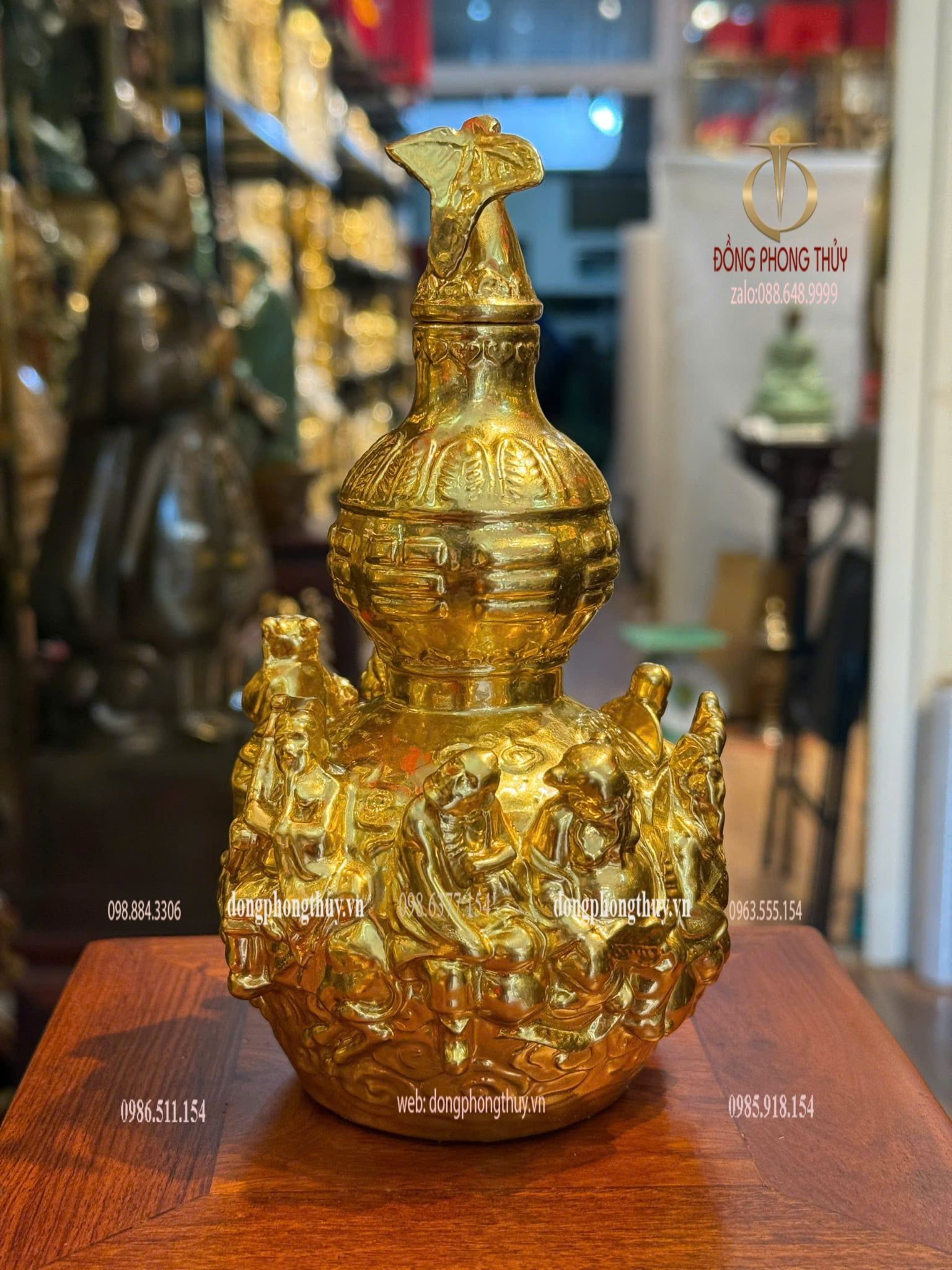 Hồ lô đồng dát vàng 24k