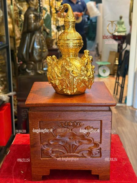 Hồ lô đồng dát vàng 24k