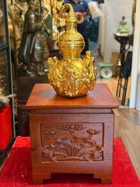 Hồ lô đồng dát vàng 24k