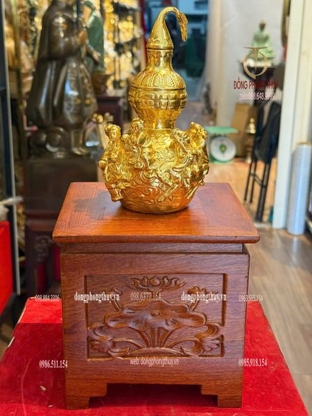 Hồ lô đồng dát vàng 24k