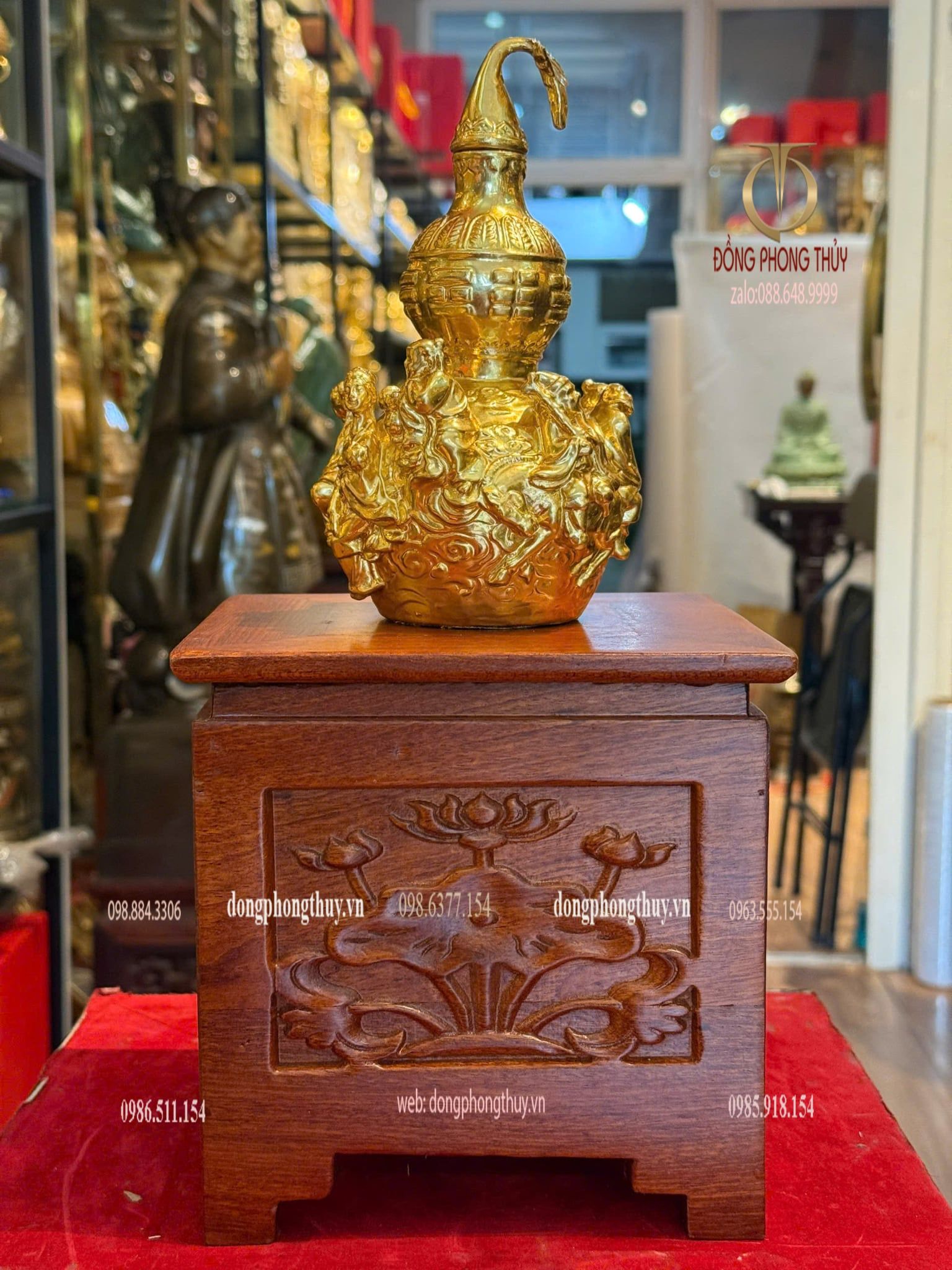 Hồ lô đồng dát vàng 24k
