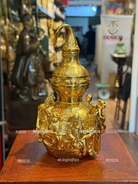 Hồ lô đồng dát vàng 24k
