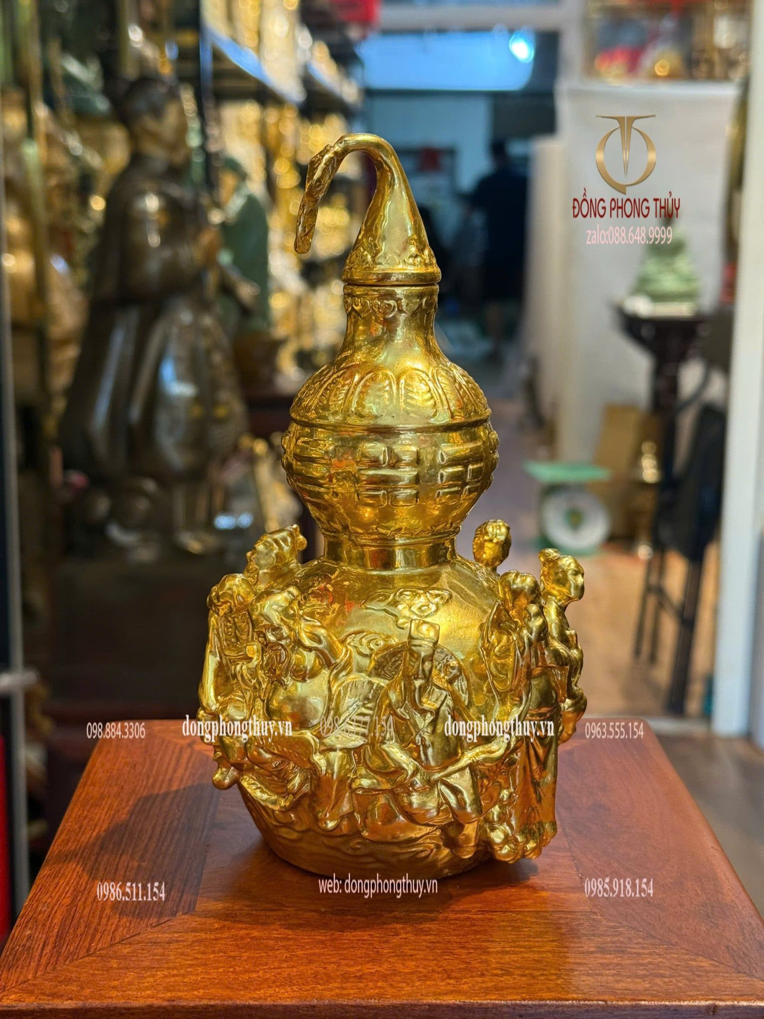 Hồ lô đồng dát vàng 24k