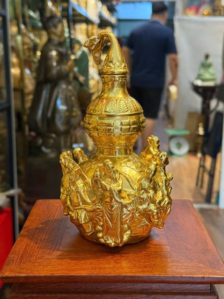 Hồ lô đồng dát vàng 24k