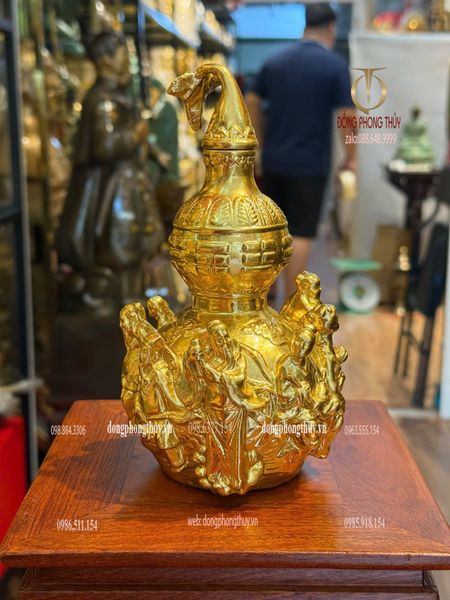 Hồ lô đồng dát vàng 24k