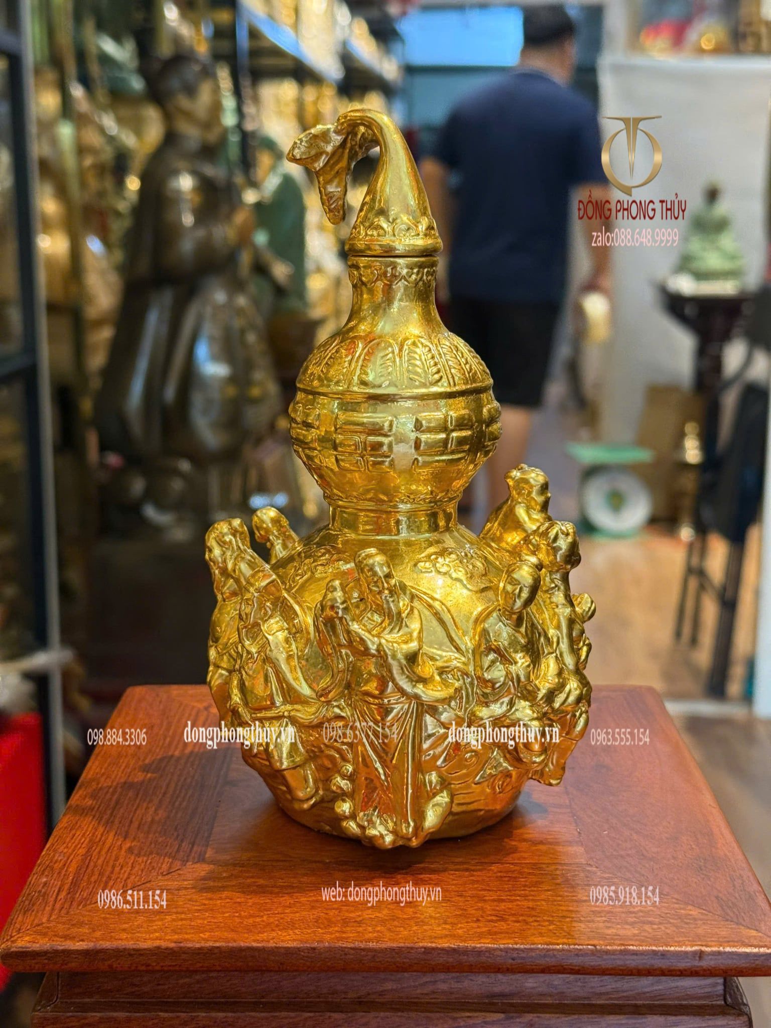 Hồ lô đồng dát vàng 24k