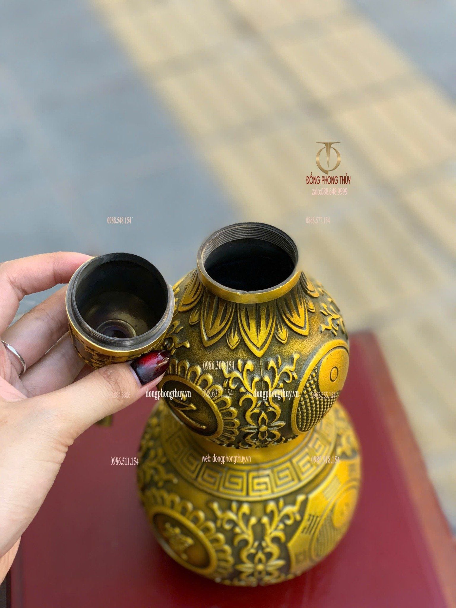 Hồ lô bát quái bằng đồng