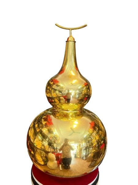 Hồ lô phong thủy bằng đồng dát vàng nano