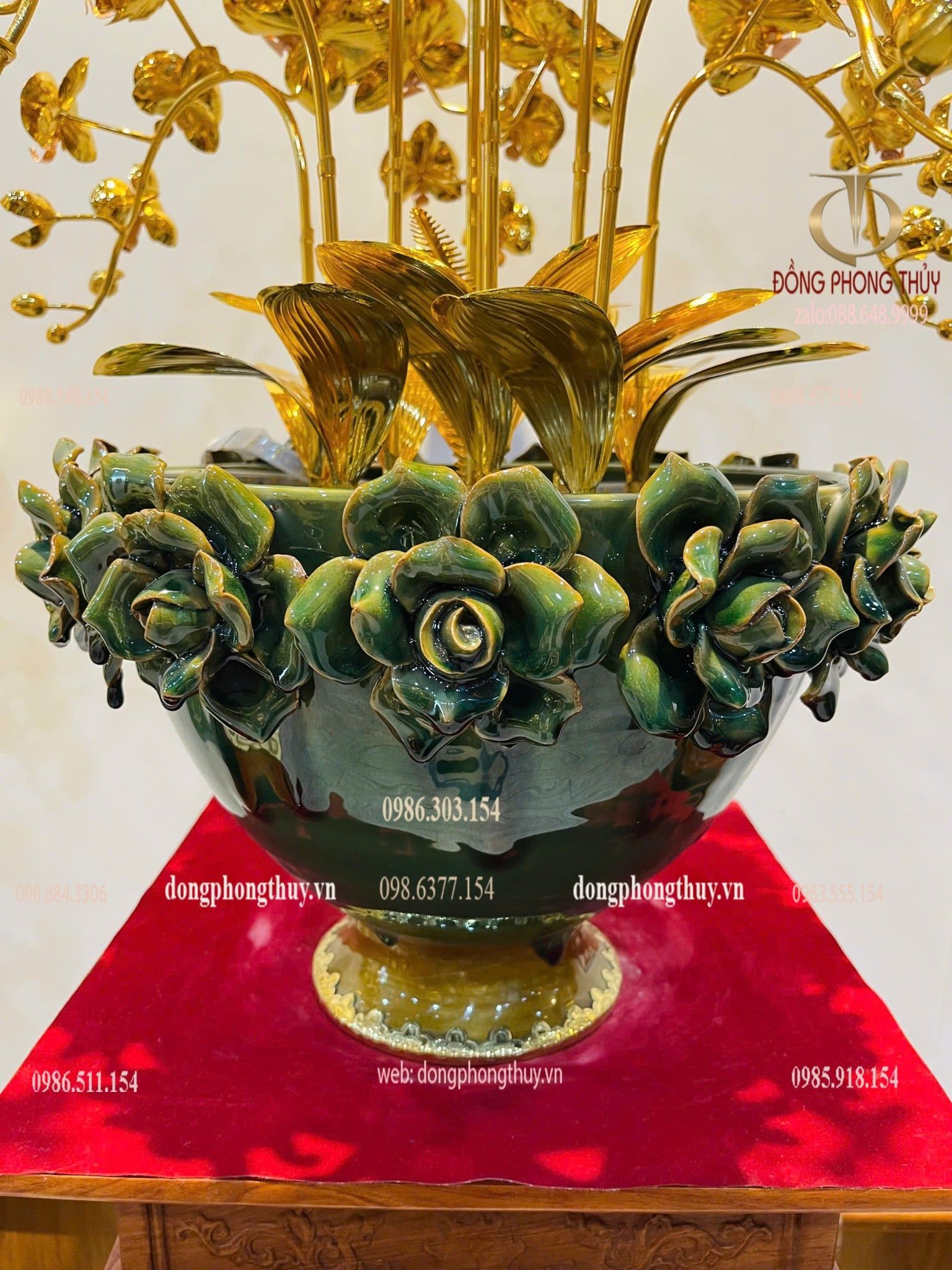 Châu hoa lan mạ vàng 24k