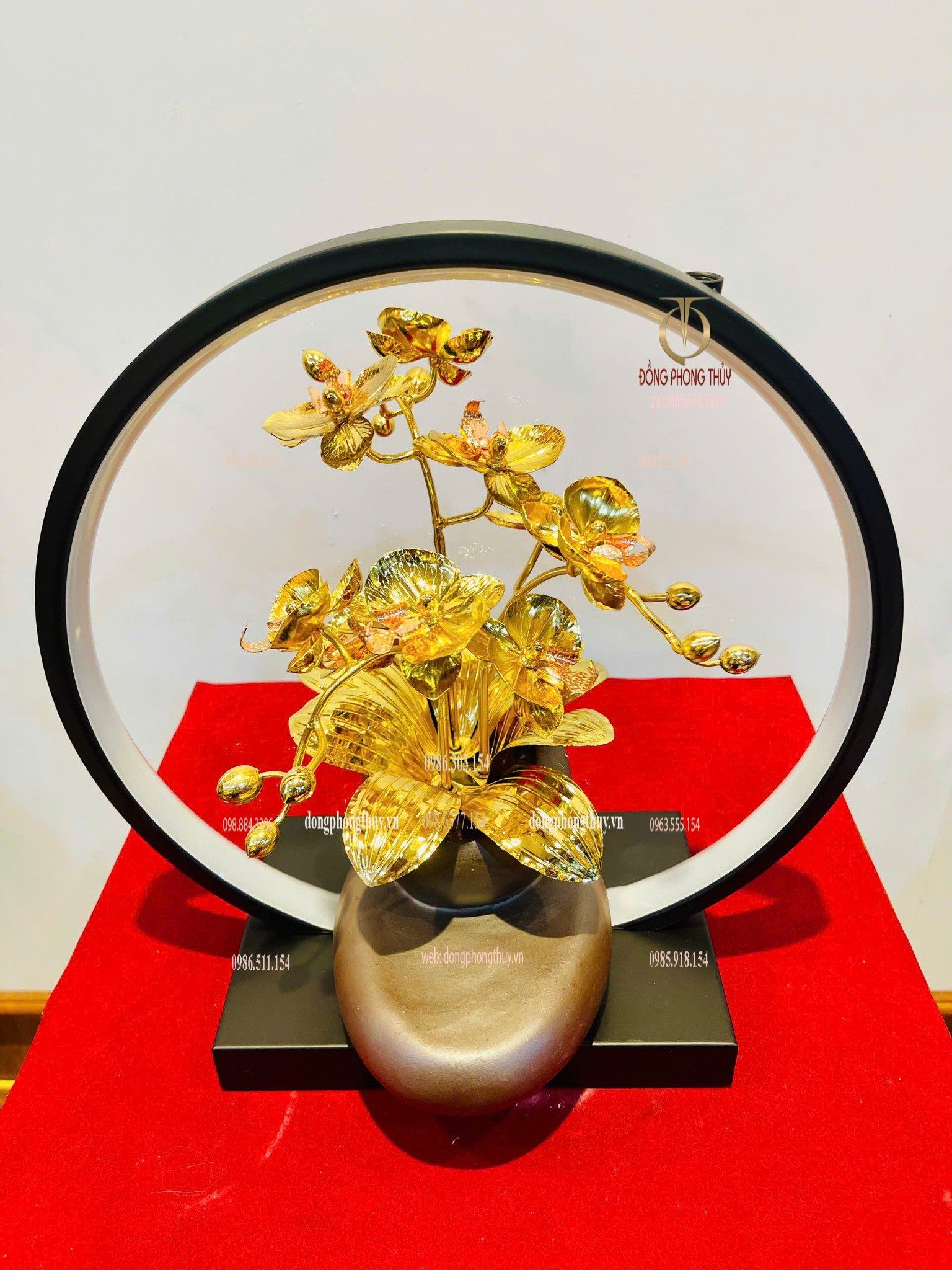 Hoa lan mạ vàng 24k