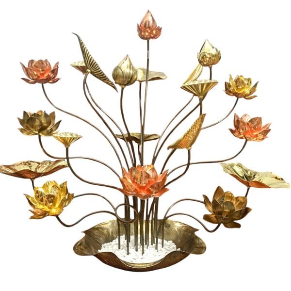 chậu hoa sen bằng đồng