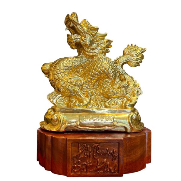 Tượng rồng mạ vàng - Tượng rồng dát vàng 24k