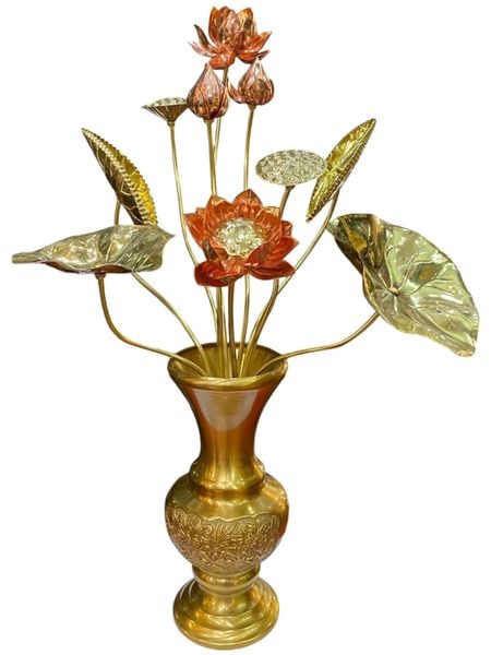 Lọ hoa sen 30cm + bó hoa sen 10 cành 70cm