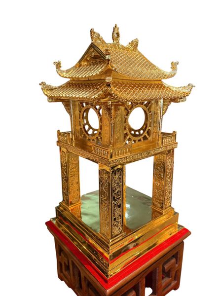 Quà tặng mạ vàng: Khuê văn các mạ vàng 24k bằng đồng