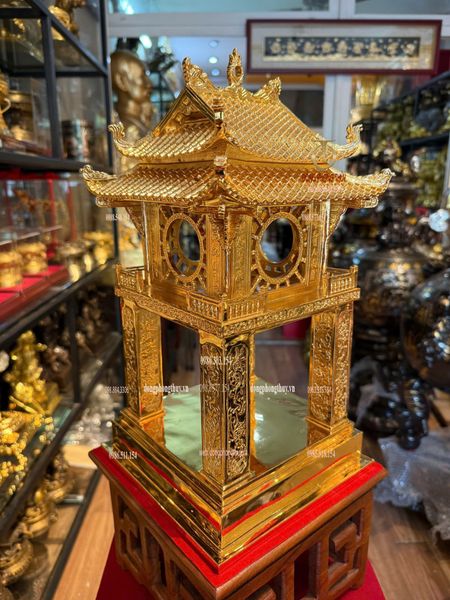 Quà tặng mạ vàng: Khuê văn các mạ vàng 24k bằng đồng