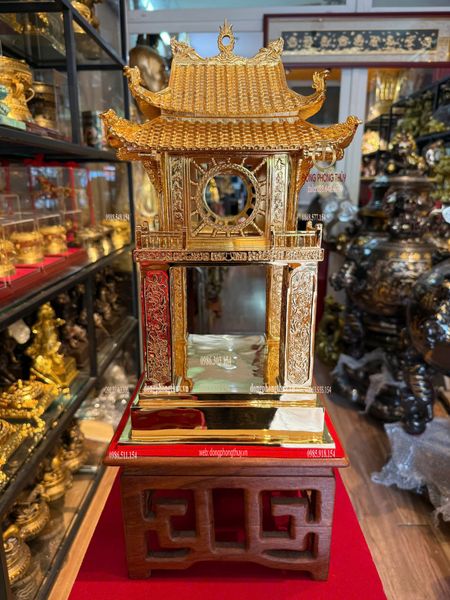 Quà tặng mạ vàng: Khuê văn các mạ vàng 24k bằng đồng