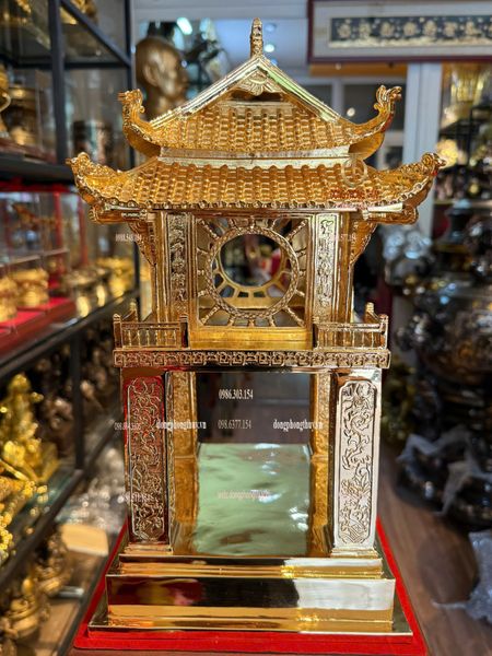 Quà tặng mạ vàng: Khuê văn các mạ vàng 24k bằng đồng