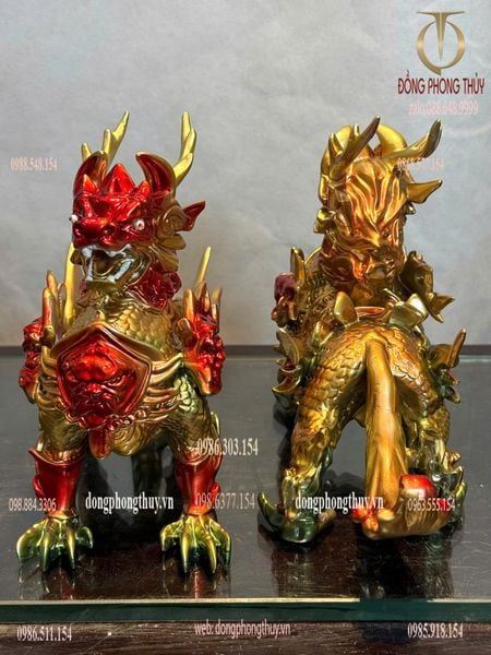 Đôi kỳ lân bằng đồng