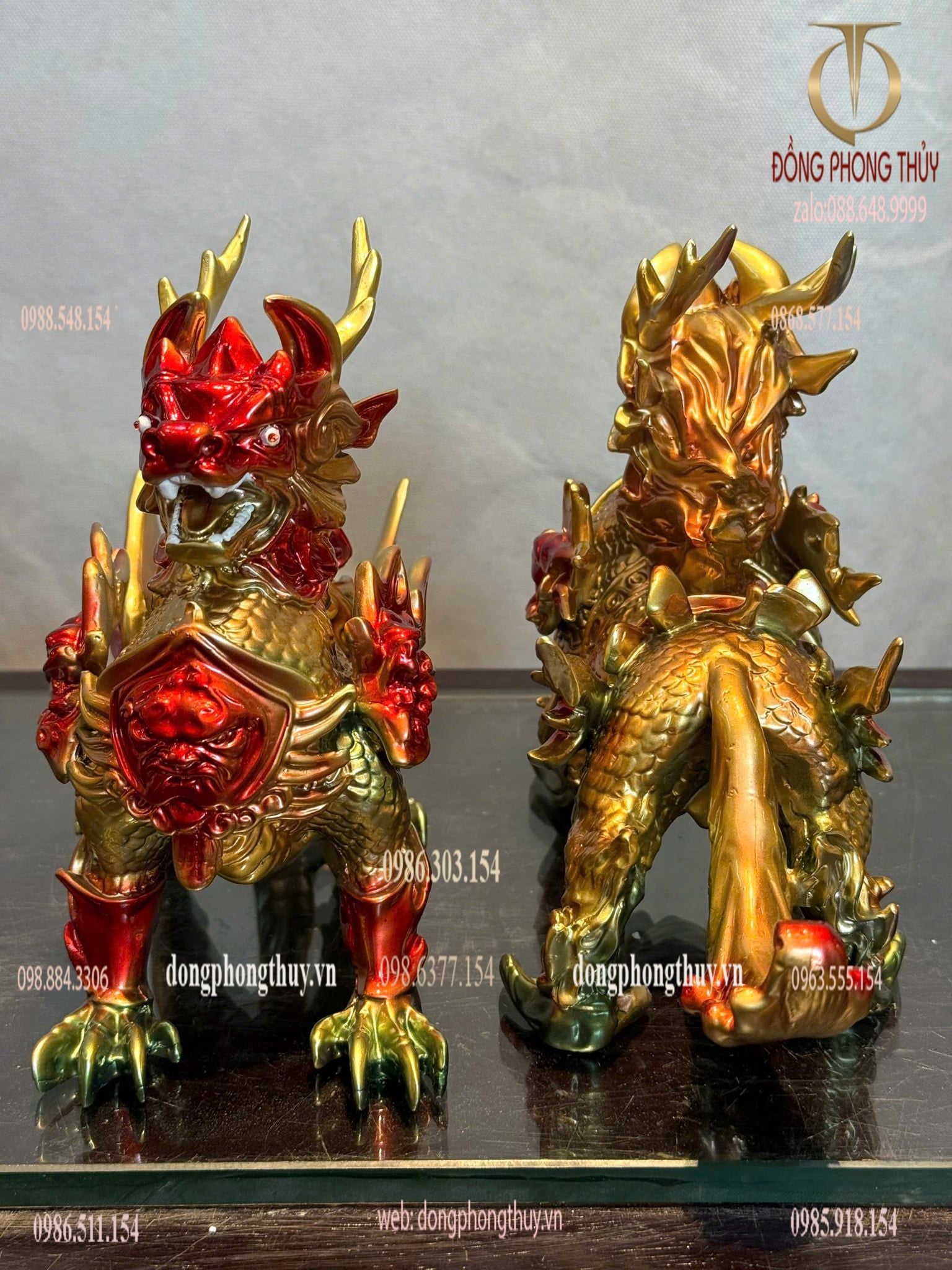 Đôi kỳ lân bằng đồng