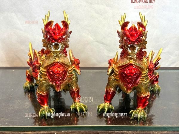 Đôi kỳ lân bằng đồng
