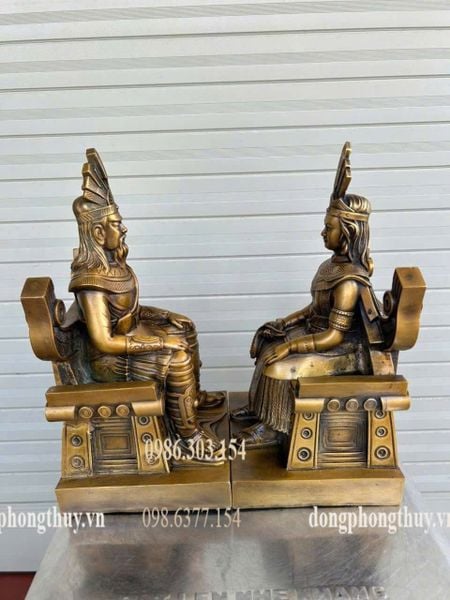 Tượng Lạc Long Quân- Âu Cơ bằng đồng