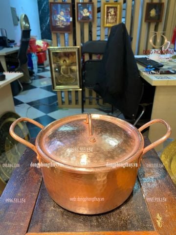 Nồi đồng đỏ đk 16 cao 13 nặng 900gram
