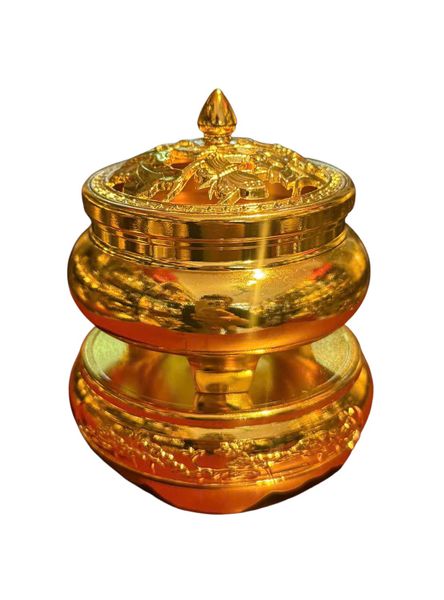Đỉnh đốt trầm bằng đồng mạ vàng 24k