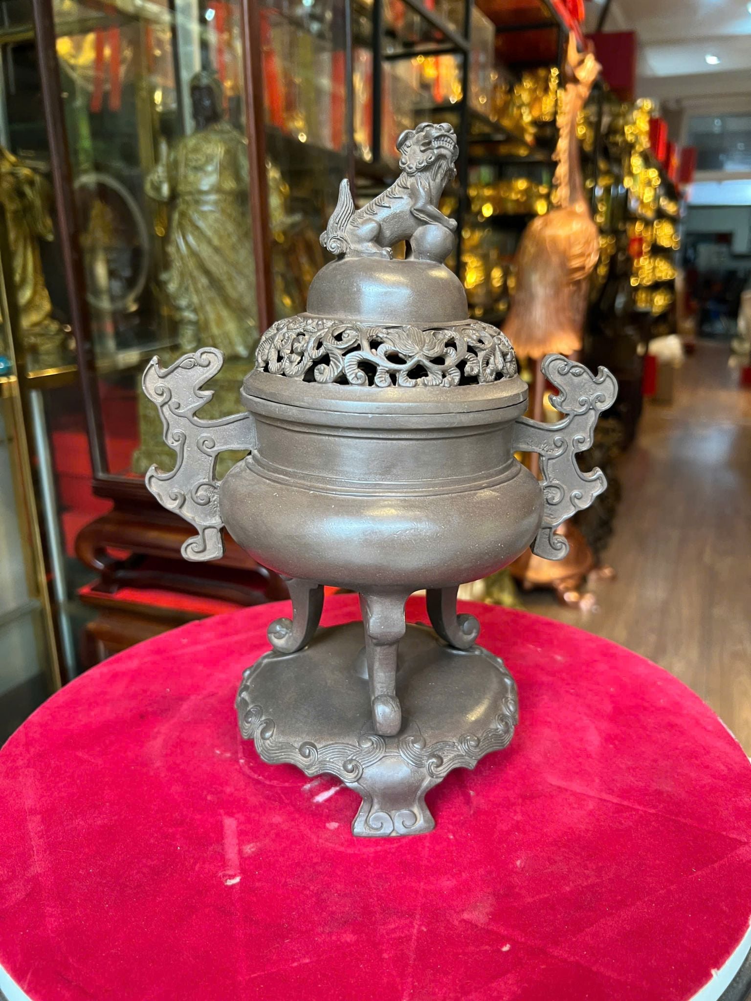 Lư đốt trầm màu Đồng Trầm Cổ độc quyền tại Đồng Phong Thuỷ