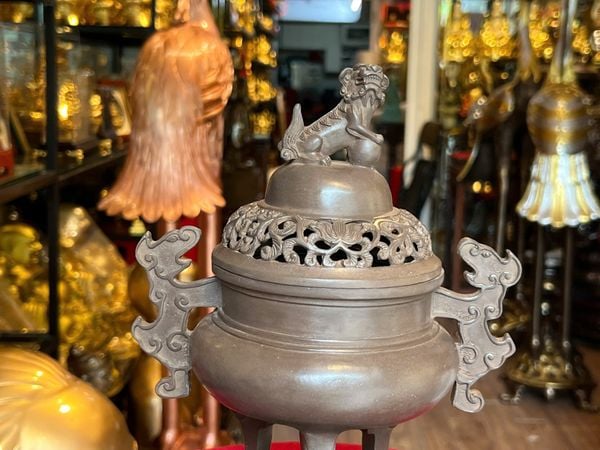 Lư đốt trầm màu Đồng Trầm Cổ độc quyền tại Đồng Phong Thuỷ