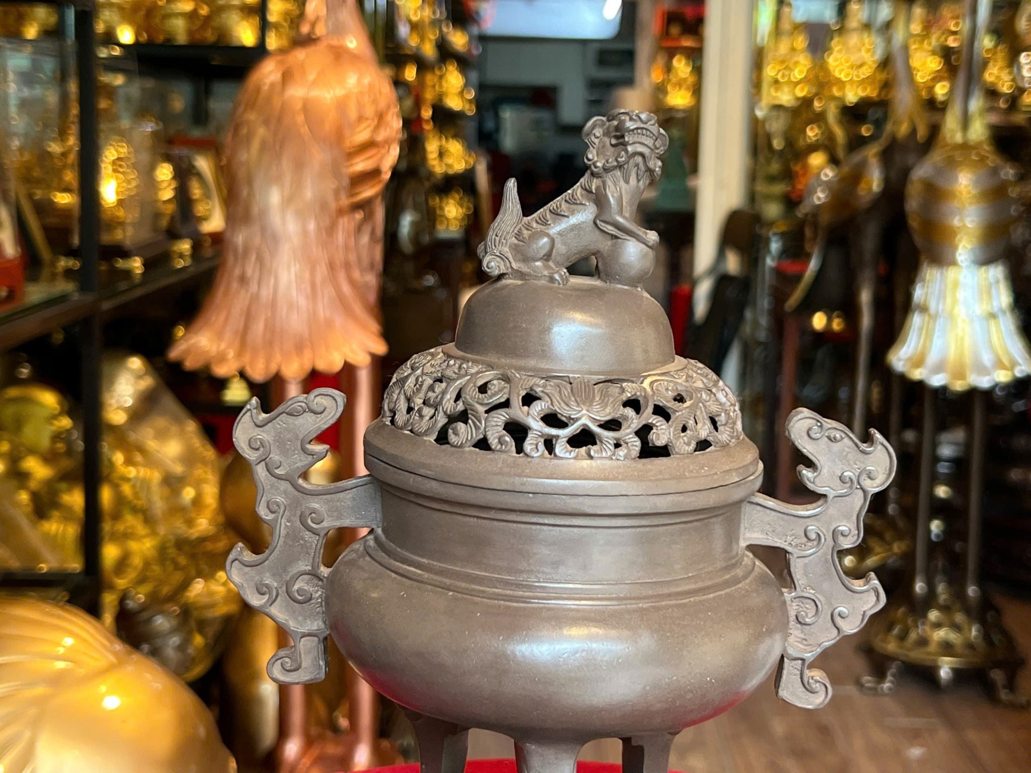 Lư đốt trầm màu Đồng Trầm Cổ độc quyền tại Đồng Phong Thuỷ