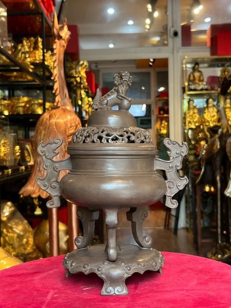 Lư đốt trầm màu Đồng Trầm Cổ độc quyền tại Đồng Phong Thuỷ