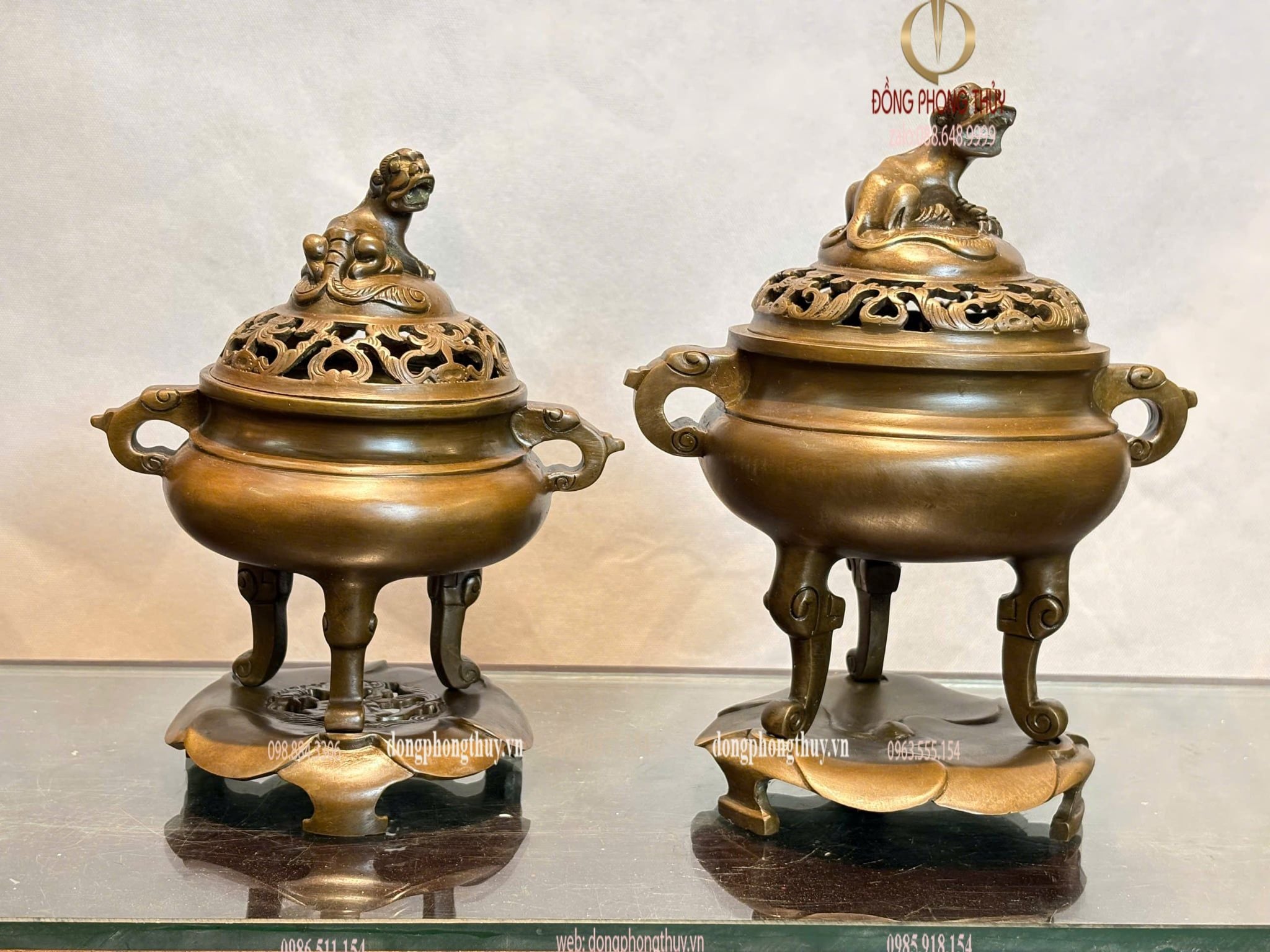 Lư đốt trầm bằng đồng