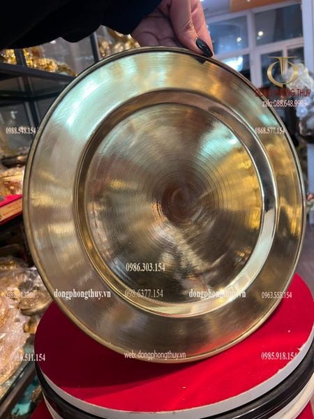 Mâm đồng đại bái trơn dk30