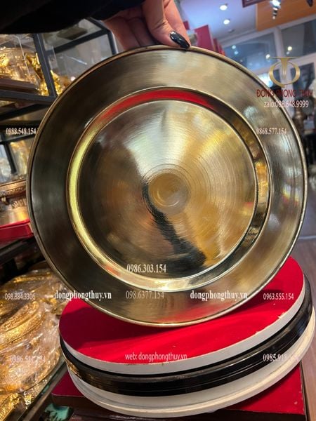 Mâm đồng đại bái trơn dk30